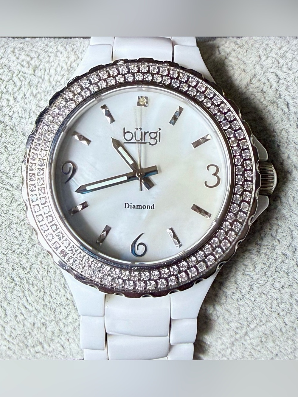 Burgi Diamond Ceramic Watch